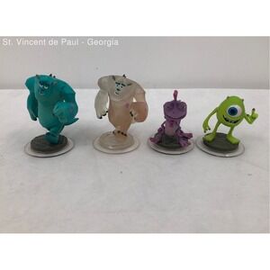 Disney Infinity Pixar Monsters Inc. Figures Sully Mike Randall Lot Of 4 Great